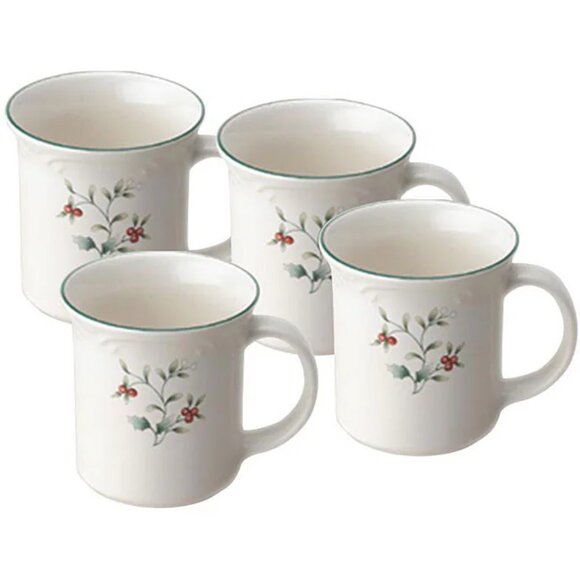 Winterberry Set of 4 Mugs | 12 Fl Oz | 25th Anniversary Edition | NIB - Picture 2 of 2